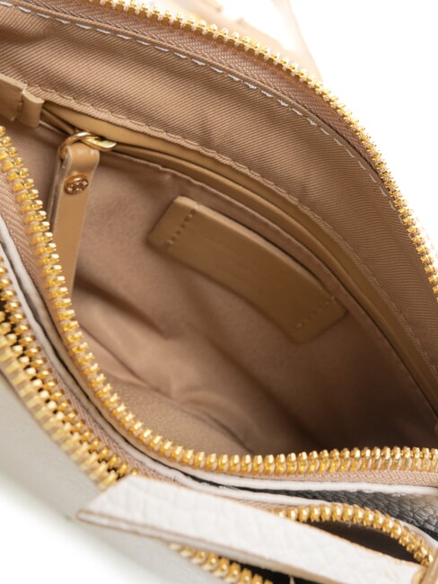 FRIDA Borsa tracolla in pelle doppia zip sabbia - Borse Donna