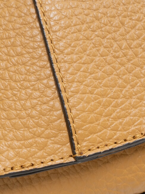 HELENA ROUND Borsa in pelle con doppia tracolla nature - Borse Donna