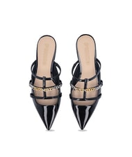 PINKO GIANIRA Ballerine mules in vernice nero limousine - Scarpe Donna - 6