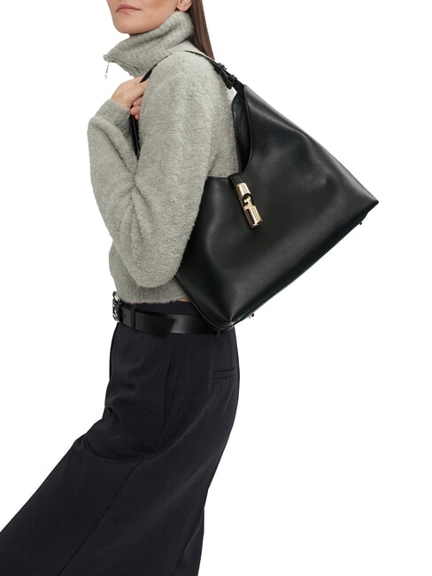 GOCCIA Borsa in pelle a spalla Nero - Borse Donna