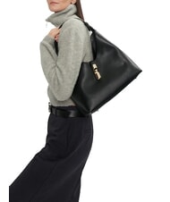 FURLA GOCCIA Borsa in pelle a spalla Nero - Borse Donna - 4