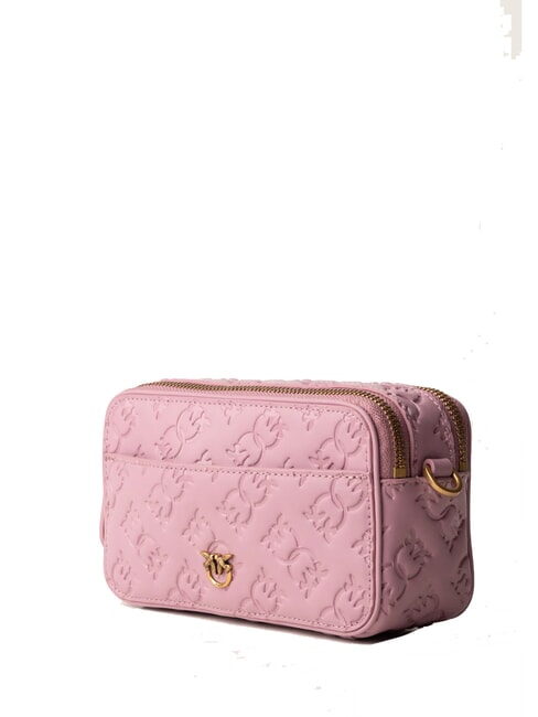 EMBOSSED LOGO Borsa camera case a tracolla viola-ntique gold - Borse Donna