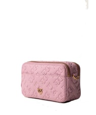 PINKO EMBOSSED LOGO Borsa camera case a tracolla viola-ntique gold - Borse Donna - 2