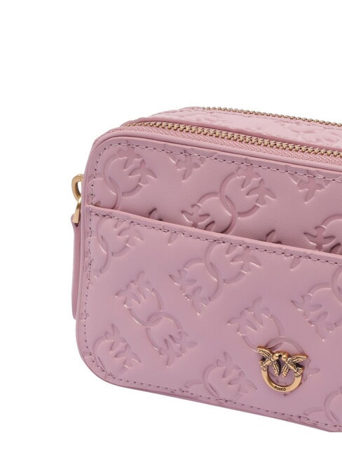 EMBOSSED LOGO Borsa camera case a tracolla viola-ntique gold - Borse Donna