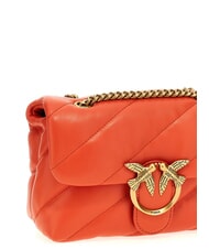 PINKO MINI LOVE BAG Borsa in nappa rosso mandarino-antique gold - Borse Donna - 3