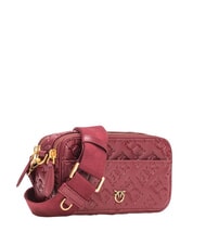 PINKO EMBOSSED LOGO Borsa camera case a tracolla bordeaux merlot-antique gold - Borse Donna - 2