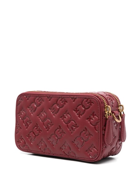 EMBOSSED LOGO Borsa camera case a tracolla bordeaux merlot-antique gold - Borse Donna
