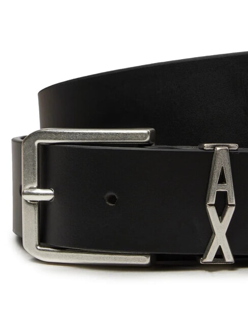 A|X METALLIC LOGO Cintura in pelle, accorciabile Nero - Cinture