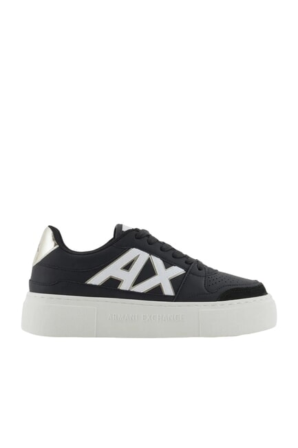 AX LOGO Sneakers platfom black+pale gold - Scarpe Donna