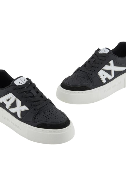 AX LOGO Sneakers platfom black+pale gold - Scarpe Donna