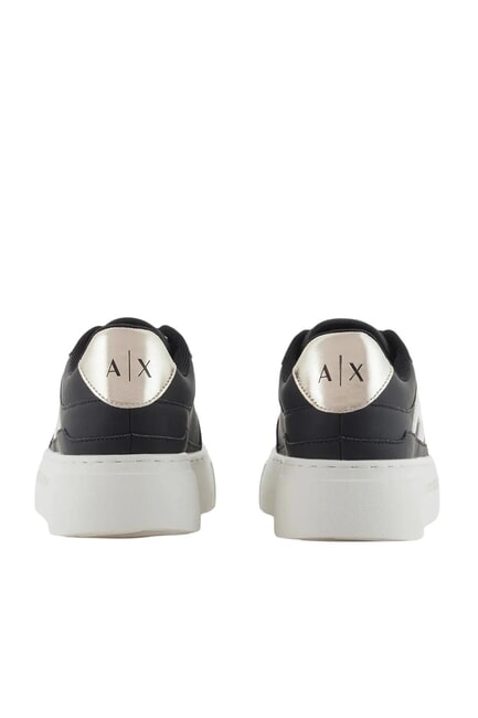 AX LOGO Sneakers platfom black+pale gold - Scarpe Donna