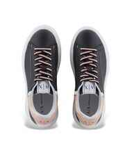 ARMANI EXCHANGE A|X Runner Sneakers in pelle black+rose gold - Scarpe Donna - 3