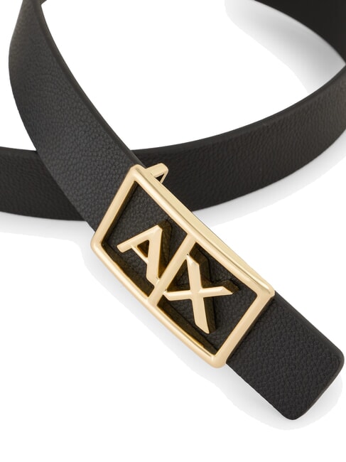 A|X BUCKLE Cintura con maxi logo black/black - Cinture