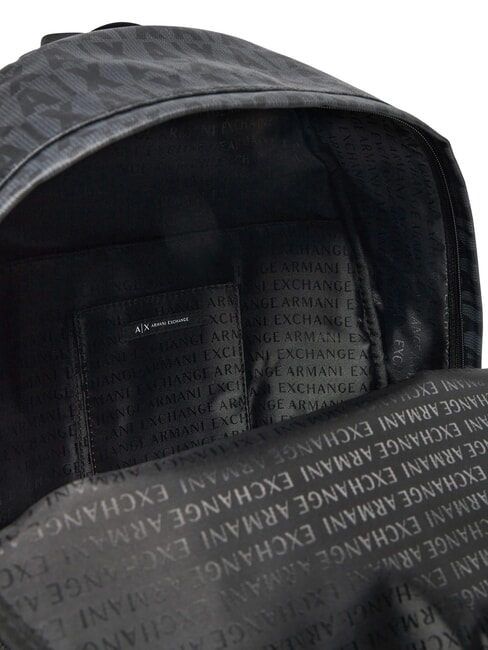 A|X LOGO ALL OVER Zaino porta pc 15.6" asphalt/black - Zaini da lavoro porta PC