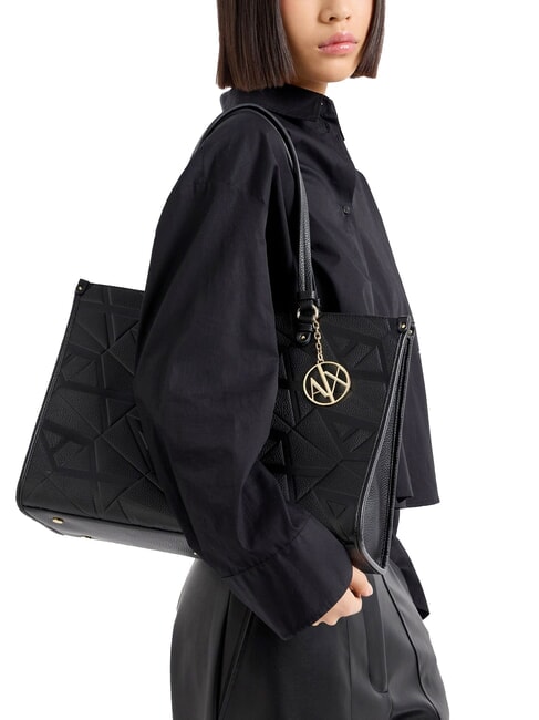 A|X MONOGRAM Borsa shopper a spalla black/black - Borse Donna
