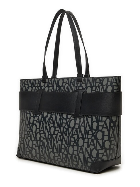 SUSIE Borsa shopper logo all over beige/nero - Borse Donna