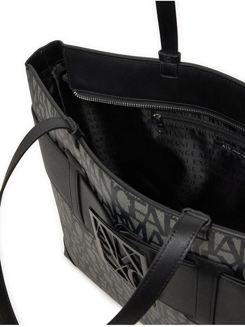 SUSIE Borsa shopper logo all over beige/nero - Borse Donna