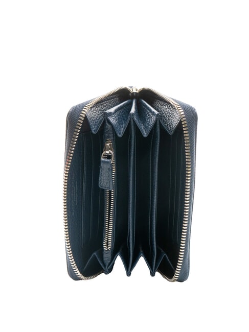 GRAIN Portafoglio medio pelle zip around BLU NAVY - Portafogli Donna