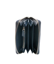 GIANNI CHIARINI GRAIN Portafoglio medio pelle zip around BLU NAVY - Portafogli Donna - 2