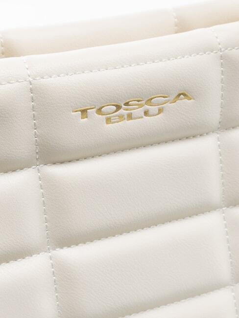 PONZA Borsa shopper manici catena bianco - Borse Donna