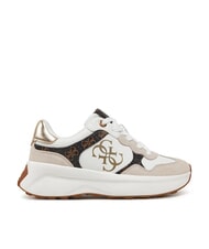 GUESS LUCKEI Sneakers logo 4G White/Brown - Scarpe Donna - 2