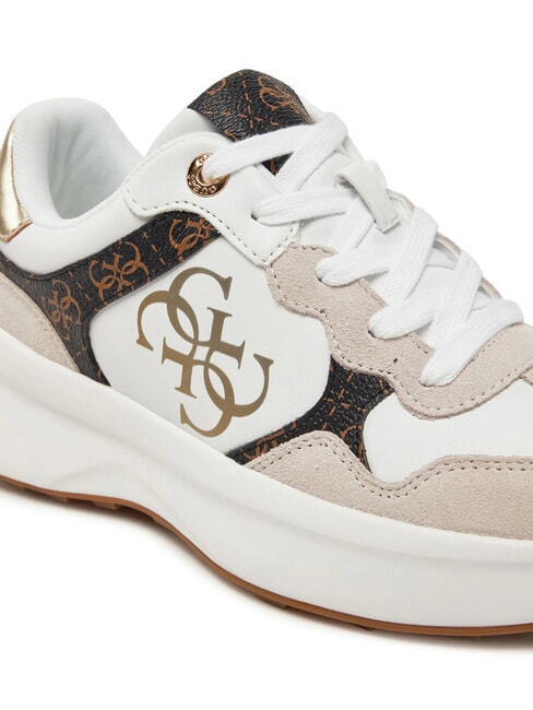 LUCKEI Sneakers logo 4G White/Brown - Scarpe Donna