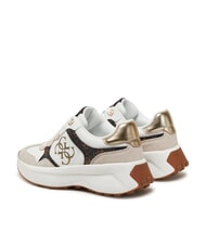 GUESS LUCKEI Sneakers logo 4G White/Brown - Scarpe Donna - 4