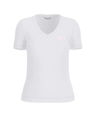 GUESS VN SS LIGHT BASIC T-shirt morbida con scollo a V purwhite - T-shirt e Top Donna - 4