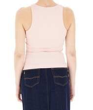 GUESS NEW SL ROUND GUENDALINA Canotta logo 4G strass pink pearl - T-shirt e Top Donna - 2