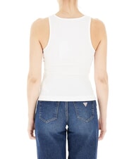 GUESS NEW SL ROUND GUENDALINA Canotta logo 4G strass purwhite - T-shirt e Top Donna - 2