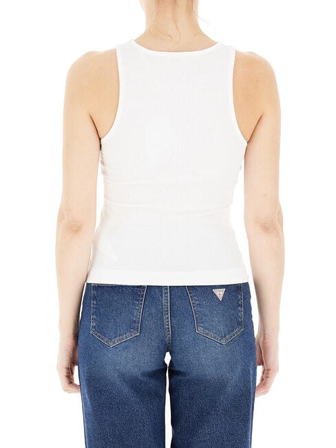 NEW SL ROUND GUENDALINA Canotta logo 4G strass purwhite - T-shirt e Top Donna