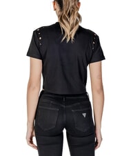 GUESS CN SS EYELET T-shirt con nodo e ricamo jetbla - T-shirt e Top Donna - 2