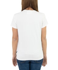 JOHN RICHMOND MECHI T-shirt stretch con logo strass off-white - T-shirt e Top Donna - 2