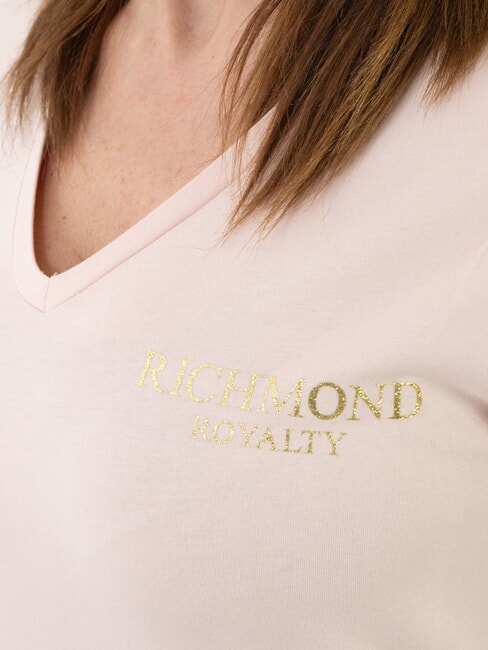 VATICI T-shirt stretch stampa logo cipria/gold - T-shirt e Top Donna