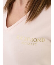 JOHN RICHMOND VATICI T-shirt stretch stampa logo cipria/gold - T-shirt e Top Donna - 3