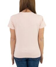 JOHN RICHMOND MECHI T-shirt stretch con logo strass cipria - T-shirt e Top Donna - 2
