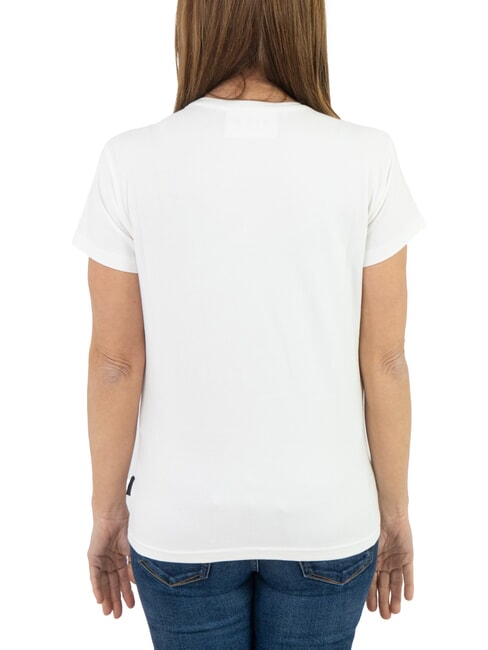 VATICI T-shirt stretch stampa logo off-white/gold - T-shirt e Top Donna