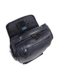 PIQUADRO CRONUS Zaino in pelle, porta pc 14" blu - Zaini da lavoro porta PC - 4
