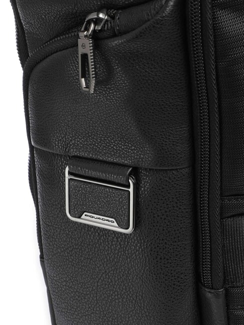 CRONUS Zaino in pelle, porta pc 14" Nero - Zaini da lavoro porta PC