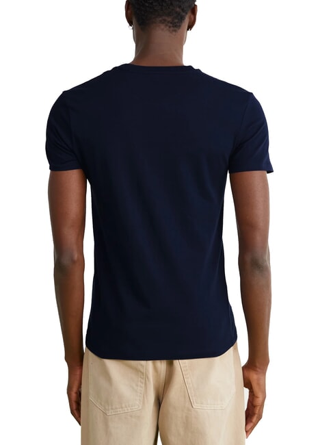 DUNSTAN RIVER T-shirt in cotone con taschino dark sapphire/dark denim - T-shirt Uomo