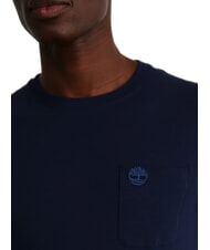 TIMBERLAND DUNSTAN RIVER T-shirt in cotone con taschino dark sapphire/dark denim - T-shirt Uomo - 3