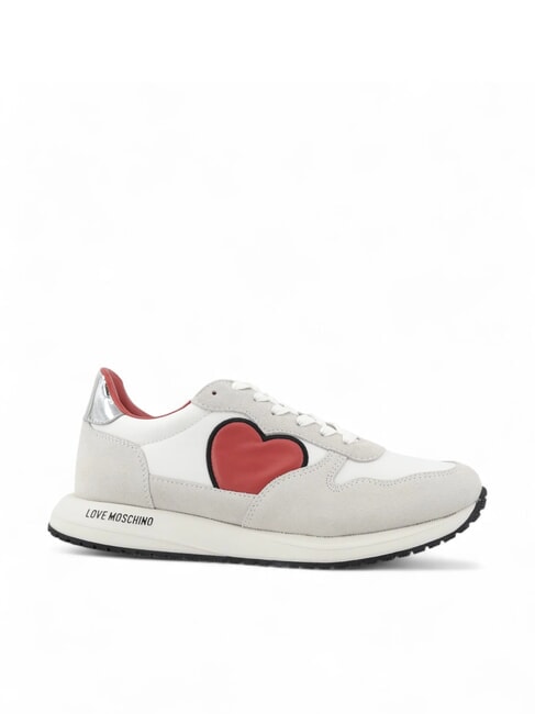 DUNE 30 Sneakers running con cuori bianco/argento - Scarpe Donna