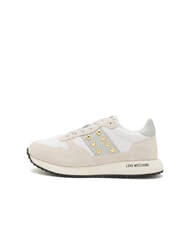 LOVE MOSCHINO DUNE 30 Sneakers con borchiette a cuore bianco/argento10 - Scarpe Donna - 2