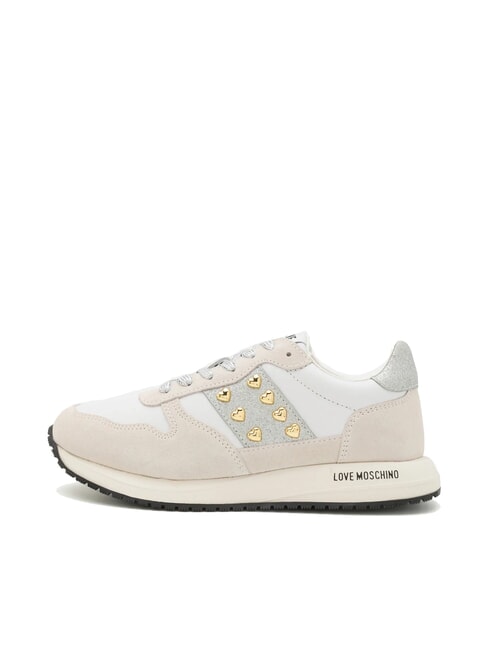 DUNE 30 Sneakers con borchiette a cuore bianco/argento10 - Scarpe Donna