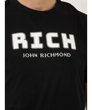 JOHN RICHMOND KUHSE T-shirt con stampa logo black - T-shirt Uomo - 3