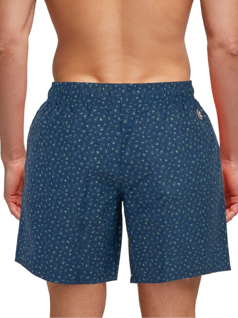 SEABORD Costume da bagno dark blue leaf - Costumi da bagno Uomo