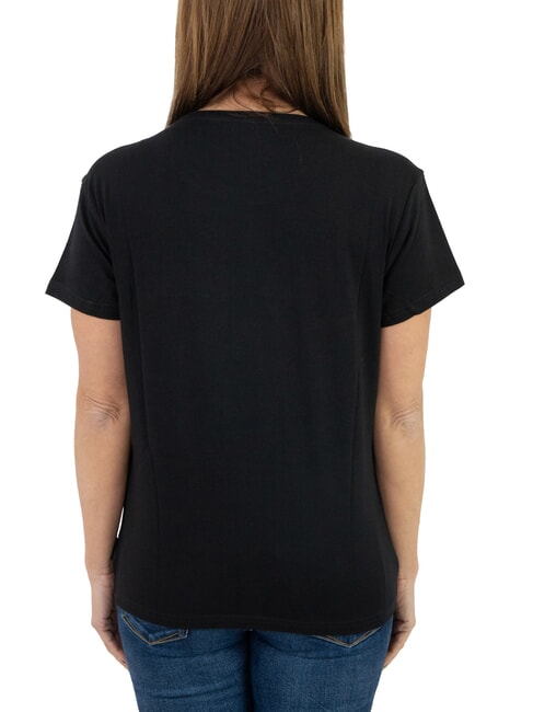 VATICI T-shirt stretch stampa logo black/silver dark - T-shirt e Top Donna