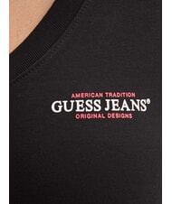 GUESS JEANS SS VN SLIM T-Shirt in cotone jetbla - T-shirt e Top Donna - 3