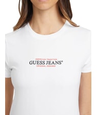 GUESS JEANS SS CN SLIM T-shirt a maniche corte purwhite - T-shirt e Top Donna - 3