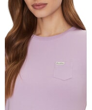 GUESS JEANS SS SLIM POCKET  T-shirt a maniche corte lilla flower - T-shirt e Top Donna - 3